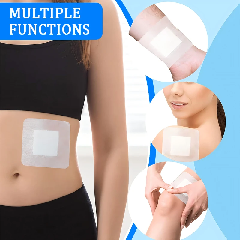 80pcs Large Size Hypoallergenic Non-woven Medical Adhesive Wound Dressing Band Aid Bandage Large Wound First Aid Health Patch