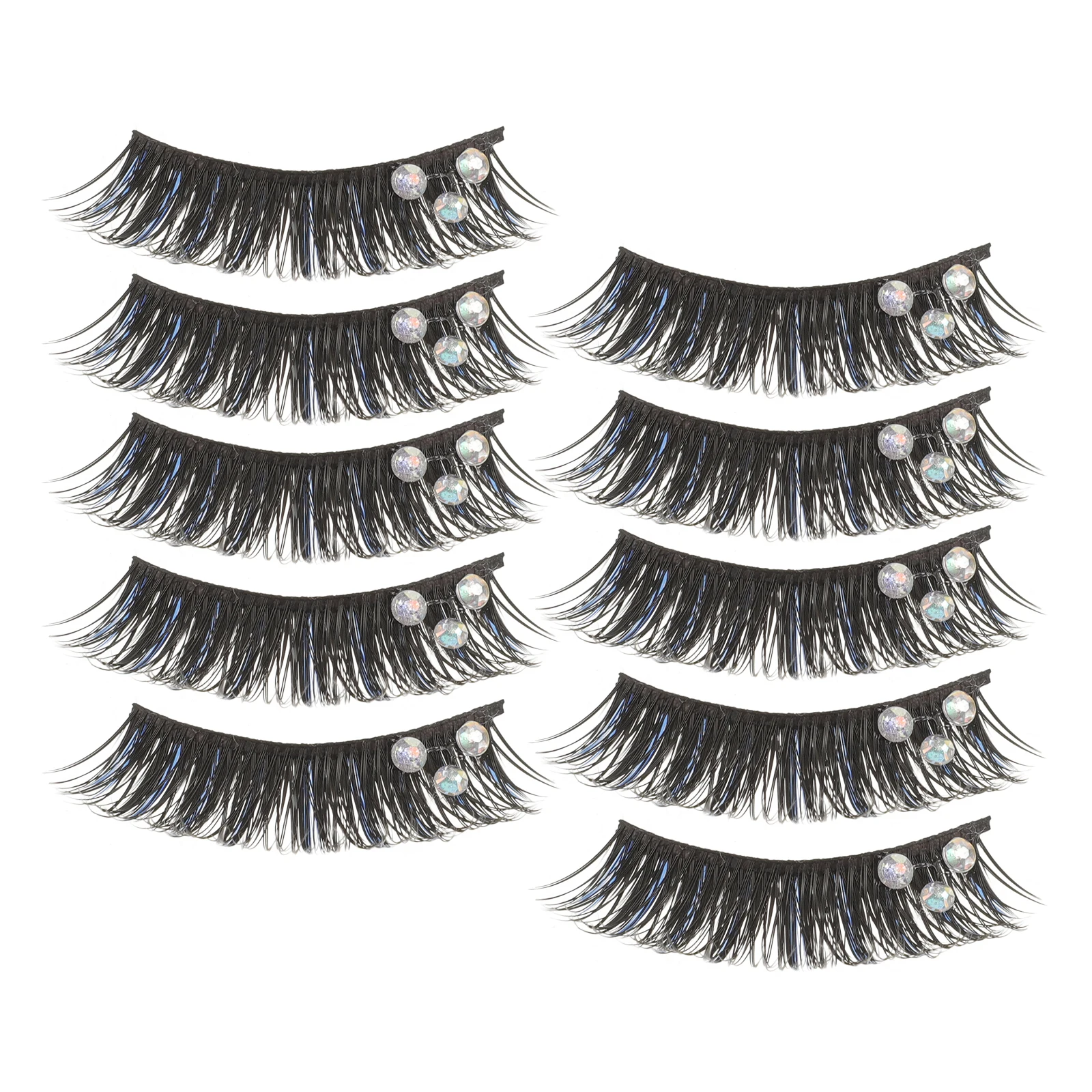 

5 Pairs Fake Eyelashes False Eyelashess Faux Cute Strips for Women Costume Extensions Tools