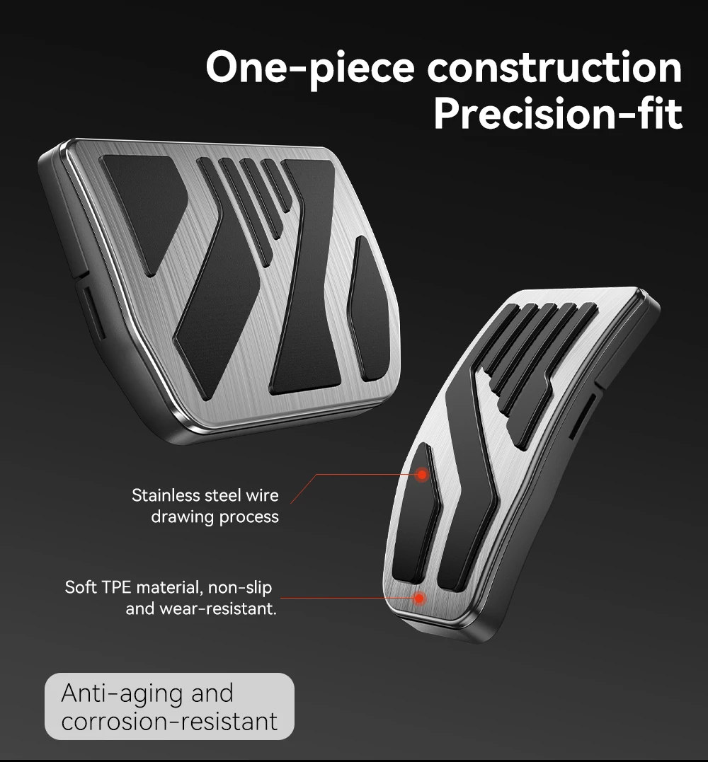 YZ Für Tesla Model 3/Y/YL Highland Juniper 2017-2026 Aluminiumlegierung Fußpedal Gaspedal Bremspedal Pedalabdeckung – Detail 4