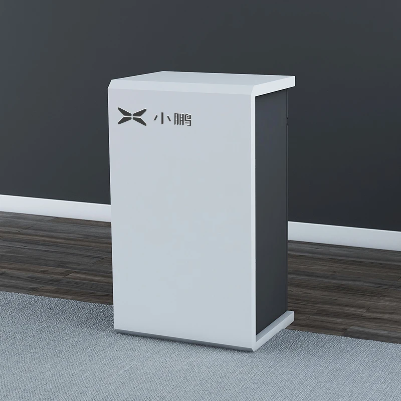 

Reception Counter Simple Wooden Finish Practical Office Style for Hotel Clinic Beauty Salon Entry Area Work Reception Counter