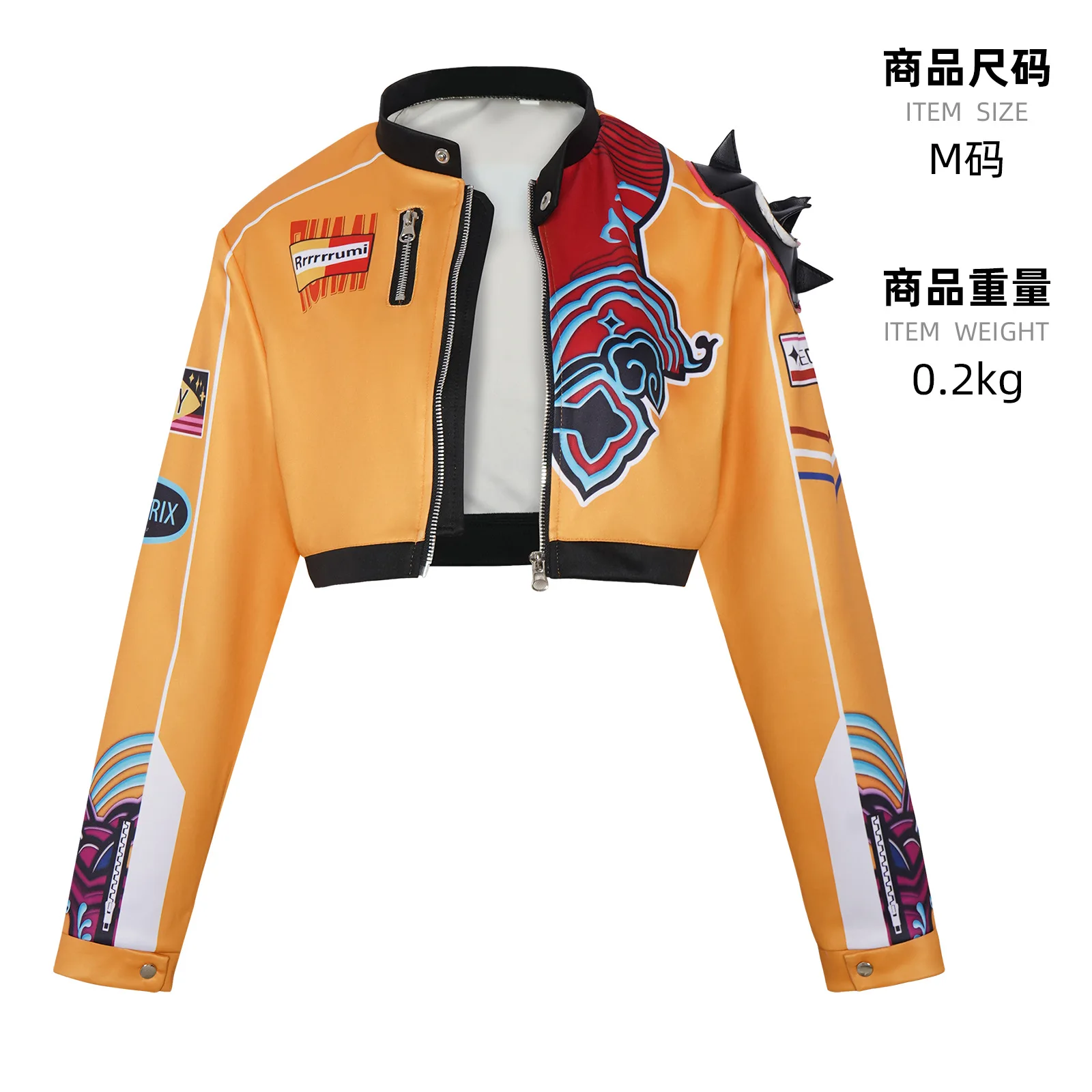 Chaqueta corta de Cosplay Kpop Rumi para mujer y niña, abrigo con cremallera con estampado de cazadores de demonios, prendas de vestir a la moda, ropa para fiesta y Halloween