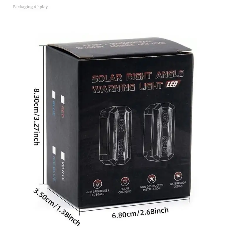 Solar Powered LED Warning Light Super Bright Wireless Side Mark Lamp for Truck Trailer Car Pickup Vehicle
