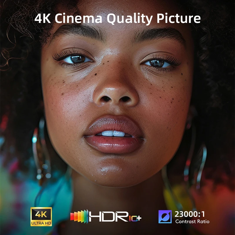 جهاز عرض CAIWEI S7+ Android 14 للأفلام بدقة 4K Full HD 1080P 2000 ANSI معتمد من Google لأجهزة عرض الفيديو المنزلية مع Dolby