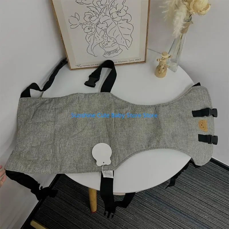 

C5AF Baby Chair Backrest Cartoon Bear Embroidery Baby Belt Security Belt