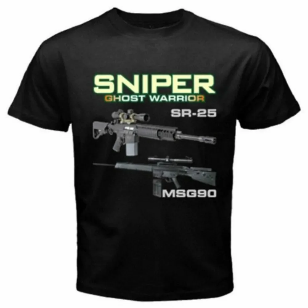 Summer Cotton Short Sleeve O-Neck Mens T Shirt New SR-25 Dragunov MSG90 AS50 Sniper Ghost Warrior T-Shirt.  S-5XL harajuku