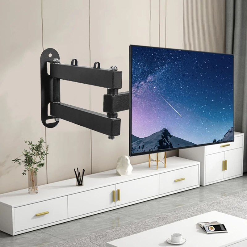Monitor Wall Mount Monitor Mounts ขายึดหน้าจอแบบปรับได้สําหรับ 14-27 นิ้ว Universal Retractable TV Mounts