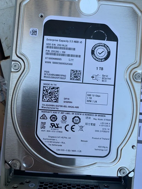 

H0R8N 0H0R8N 1TB 7.2K SAS 3.5 12G HDD Hard Drive - ST1000NM0085 Hard Drive HDD