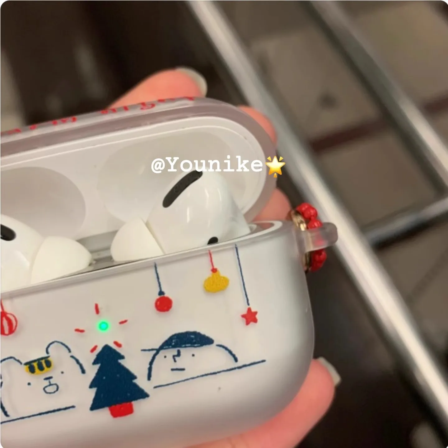 Korean Warm Night Cute Airpod Case for AirPods 1 2 3 Pro 2 AirPod Airpods Pro Case Clear TPU Air Pod Cover With Keychain funda