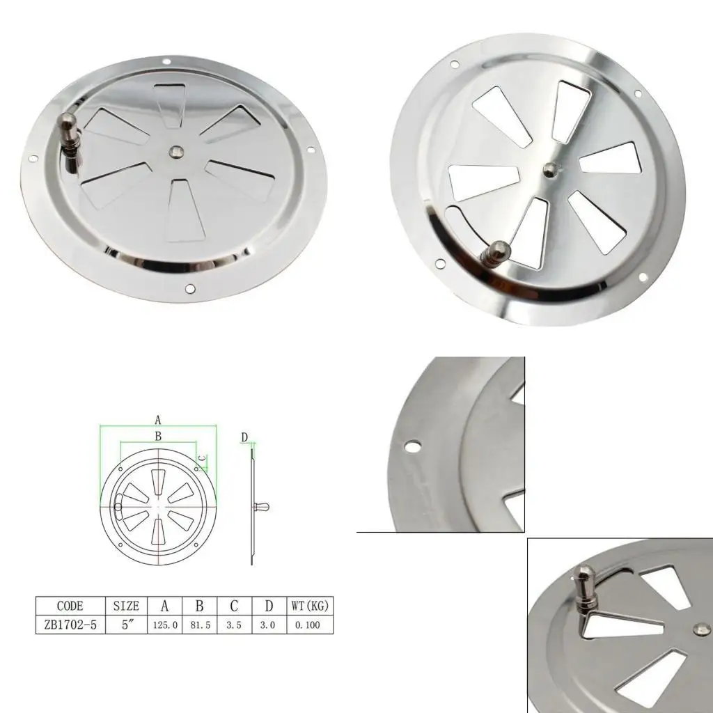 316 Stainless Steel Boat Air Vent Louver Anti-corrosion Cabin Ventilation Plate New