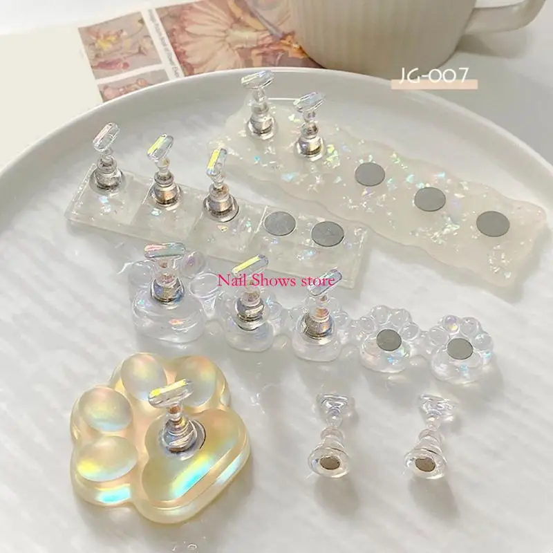

E0BC Cats Paws Nails Practice Stand Nails Tips Holder Nails Display Stand Nails Painting Stand Nails Art Tool for Artist