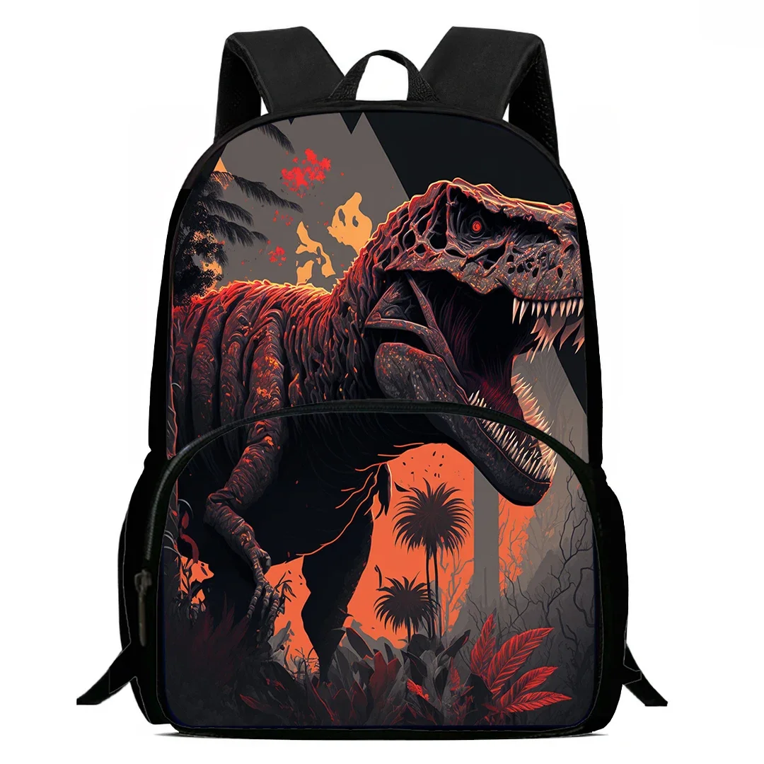 

School Backpack with Front Pocket,Cartoon Dinoybvsaur School Bags for Boys Girls,Durable Kids Backpack for Pupil Students