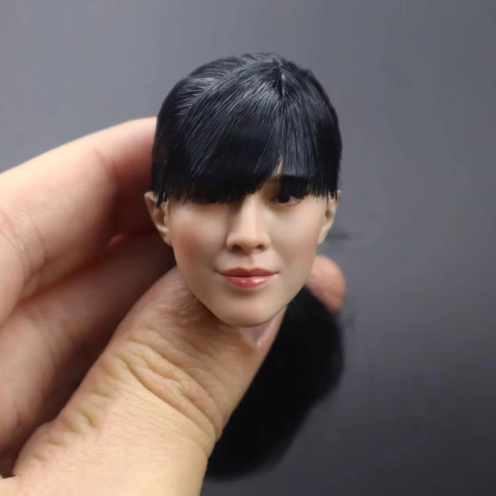 Zu Verkaufen 1/6 Schönheit Weibliche Asien Orient Mädchen Lächeln Version Kopf Skulptur Carving Für 12 "Action-figuren DIY Sammeln