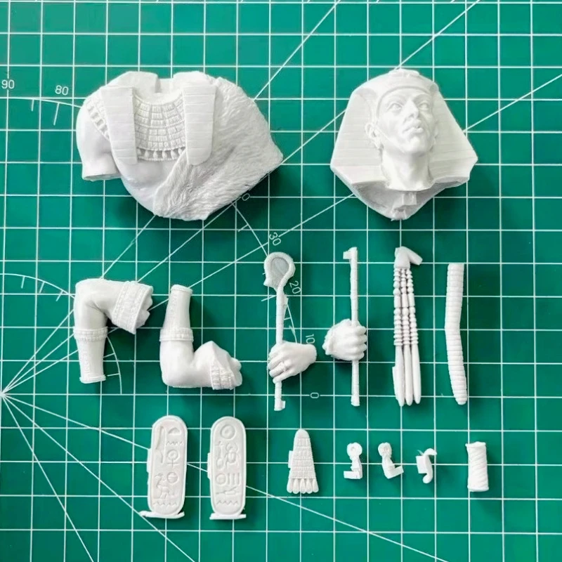 1/10 مقياس يموت الصب الراتنج تمثال نصفي أطقم منمذجة تمثال الفرعون المصري القديم المفكك وغير مصبوغ