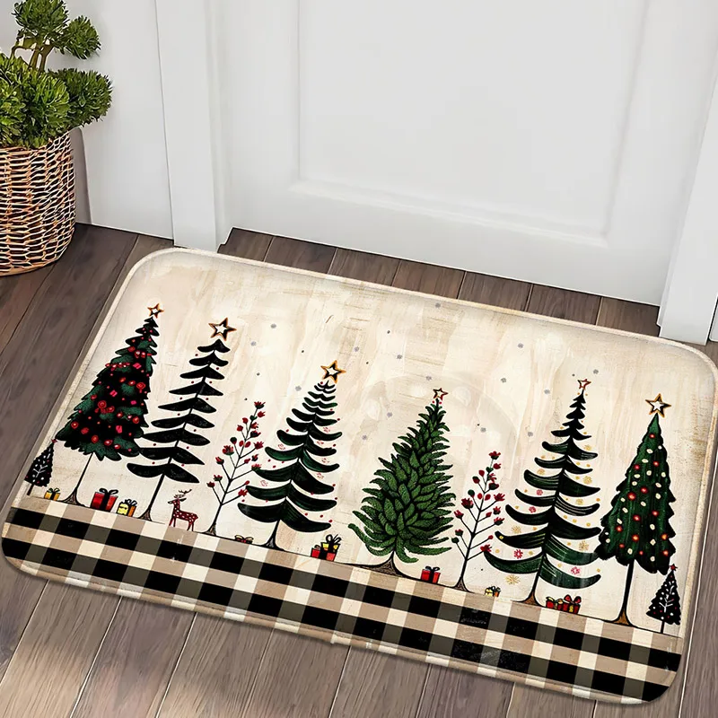 

Santa Claus car print entrance carpet, anti slip and durable foot pad suitable for home office laundry room carpet