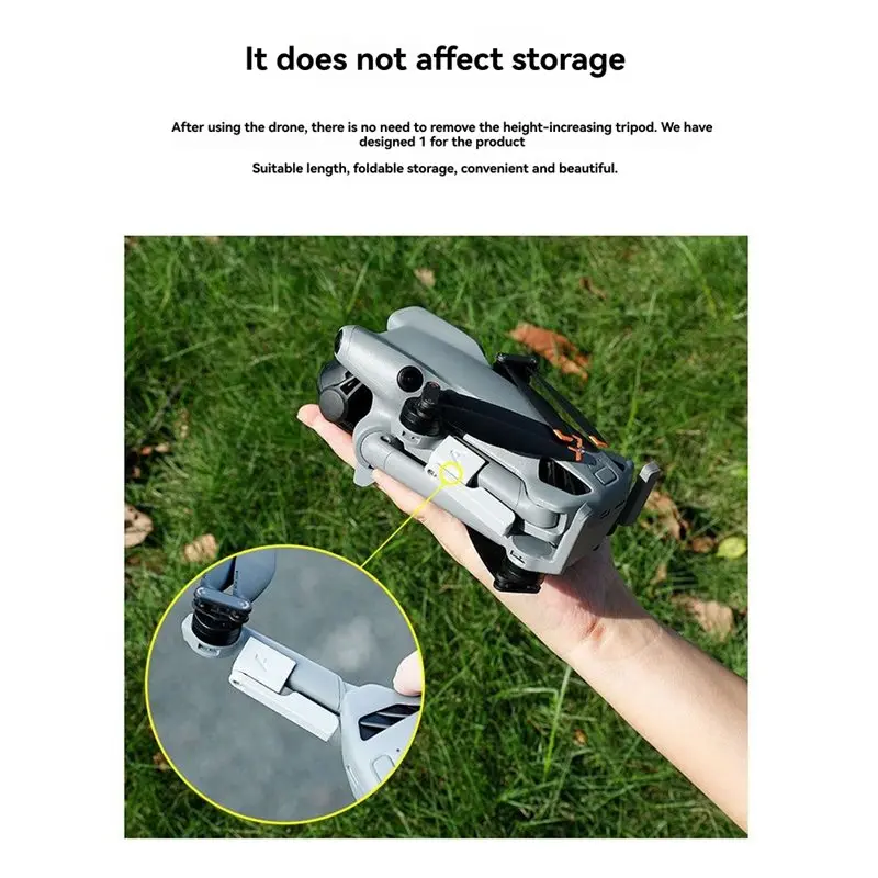 FFYY-Per DJI Mini 5 Pro Carrello di Atterraggio Gamba Pieghevole Kit Esteso Pieghevole Altezza Miglioramento Cavalletto Accessori Drone