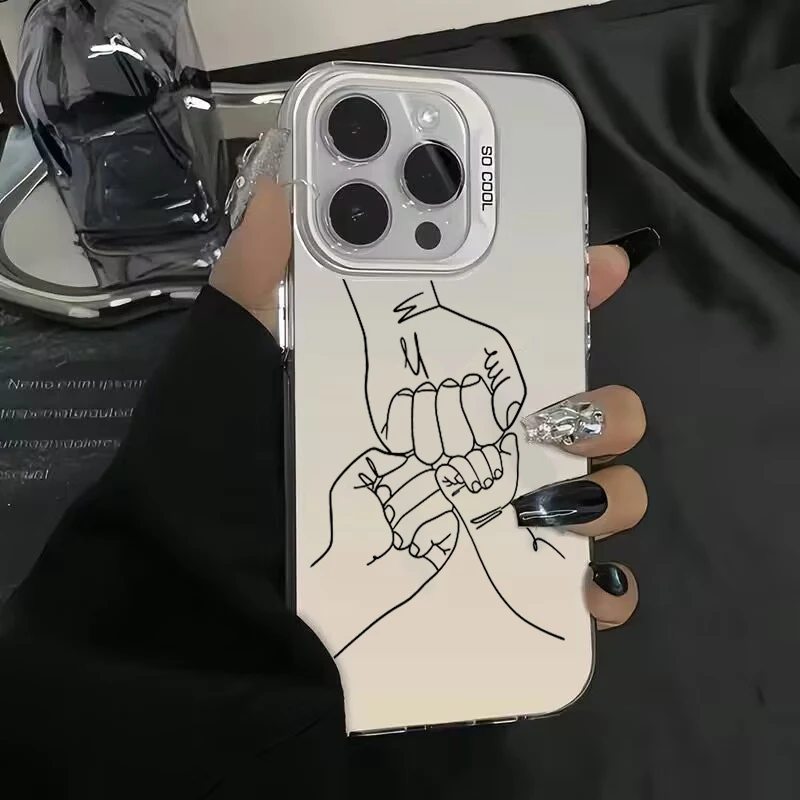 

Family Holding Hands Phone Case For Samsung Galaxy S25 S24 S23 S22 Plus S21 FE Ultra A36 A26 A55 A35 A25 A34 A54 A53 A52 Cover