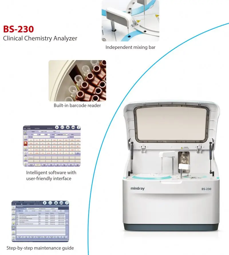 Veterinary Mindray BS-200/230/240/240pro Fully Automated Chemistry Analyzer Automatic Chemical Machine