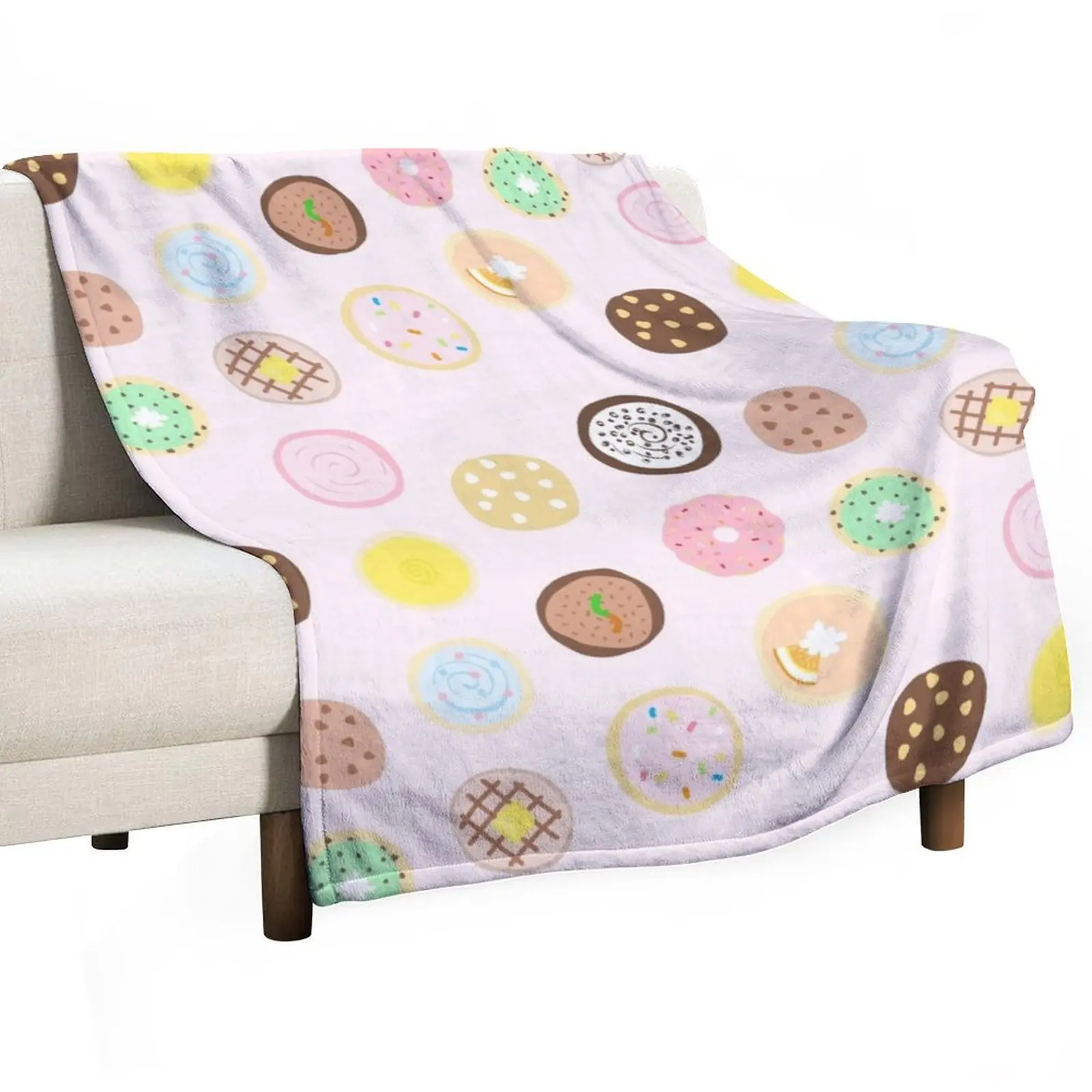 Crumbl Cookie Assortment Yum! Throw Blanket Softest Decorative Throw Blankets