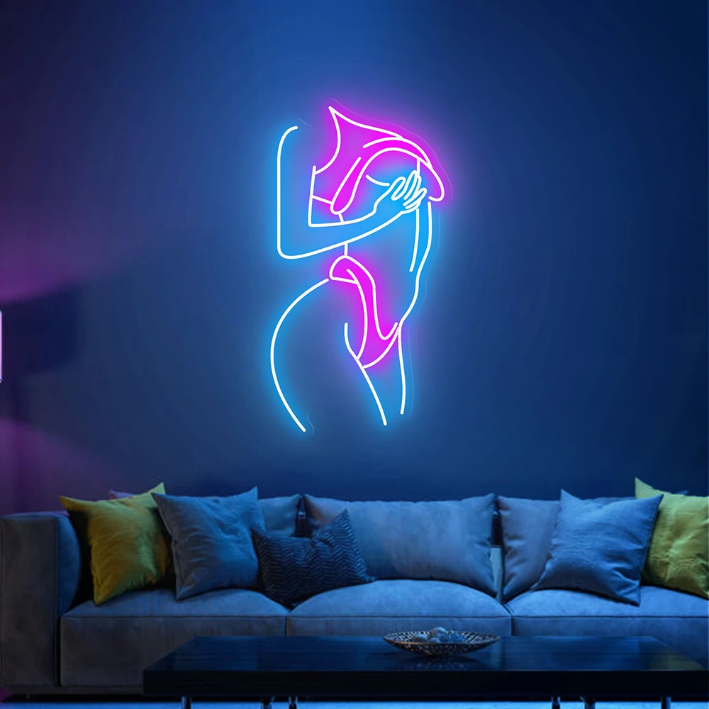 Body Neon Sign Personalized Custom Bedroom Home Bar Wall Decoration Led Girl Body Neon Sign Woman Neon Light Couple's Gifts