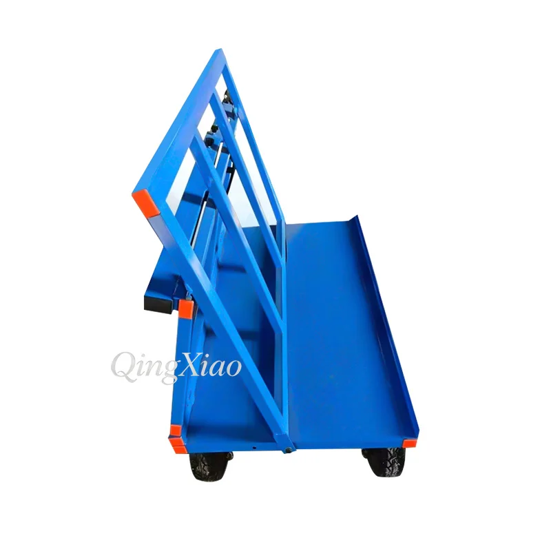 

Sturdy Easy Fold Away Four Wheel Hand Cart Anti Scratch Platform for Glass Panel Delivery Site Supplies Carrying Job