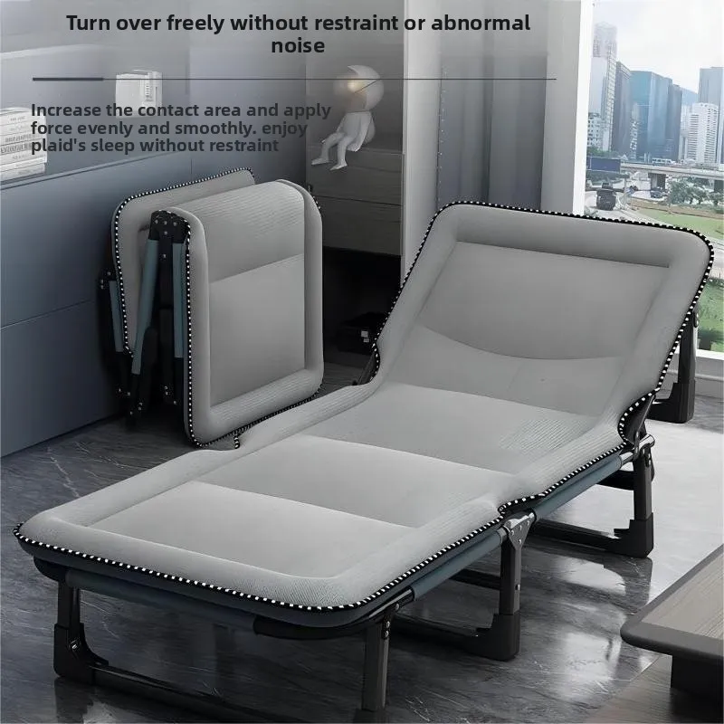 

Folding bed single bed office lunch break folding lounge chair home portable nap adult escort camp bed simple