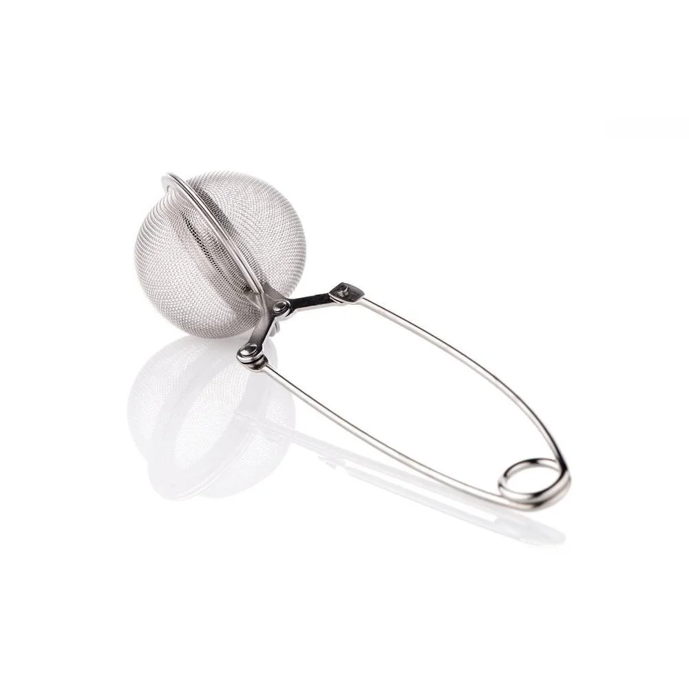 Snap Ball Tea Strainer with Handle Tea Strainer Ball Stainless Steel Tea ball Infuser Filter for Loose Leaf Tea Spices Seasoning