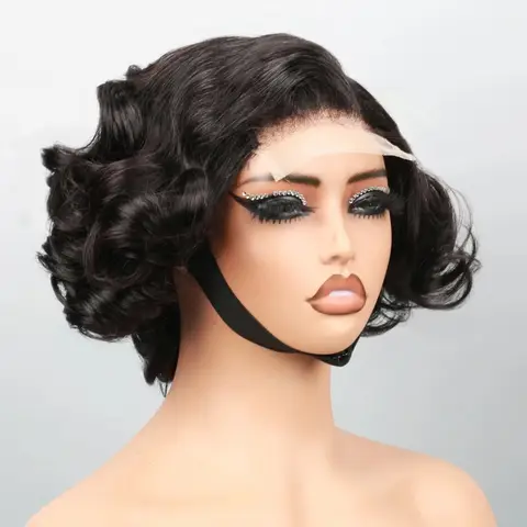 Pre Plucked Natural Black Body Wave Bob Wigs 13x4 Lace Frontal 4x4 Closure Lace Front Loose Wave Short Bob Wig 100% Human Hair