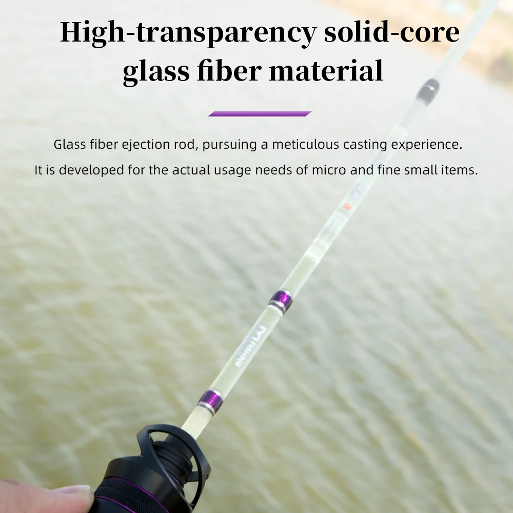 FISHINGFANS QINGXIU Klare Fiberglas 4'5 UL Eject-Rute 1-6g FUJI O Guide Rassel-Rollensitz AA Korkgriff Ultraleichte Angelrute – Detail 4