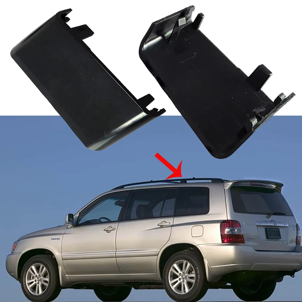For Toyota Highlander 1998-2007 Black Exterior Roof Rack Rails Luggage Center Protector Cover Car Accessories 2pcs