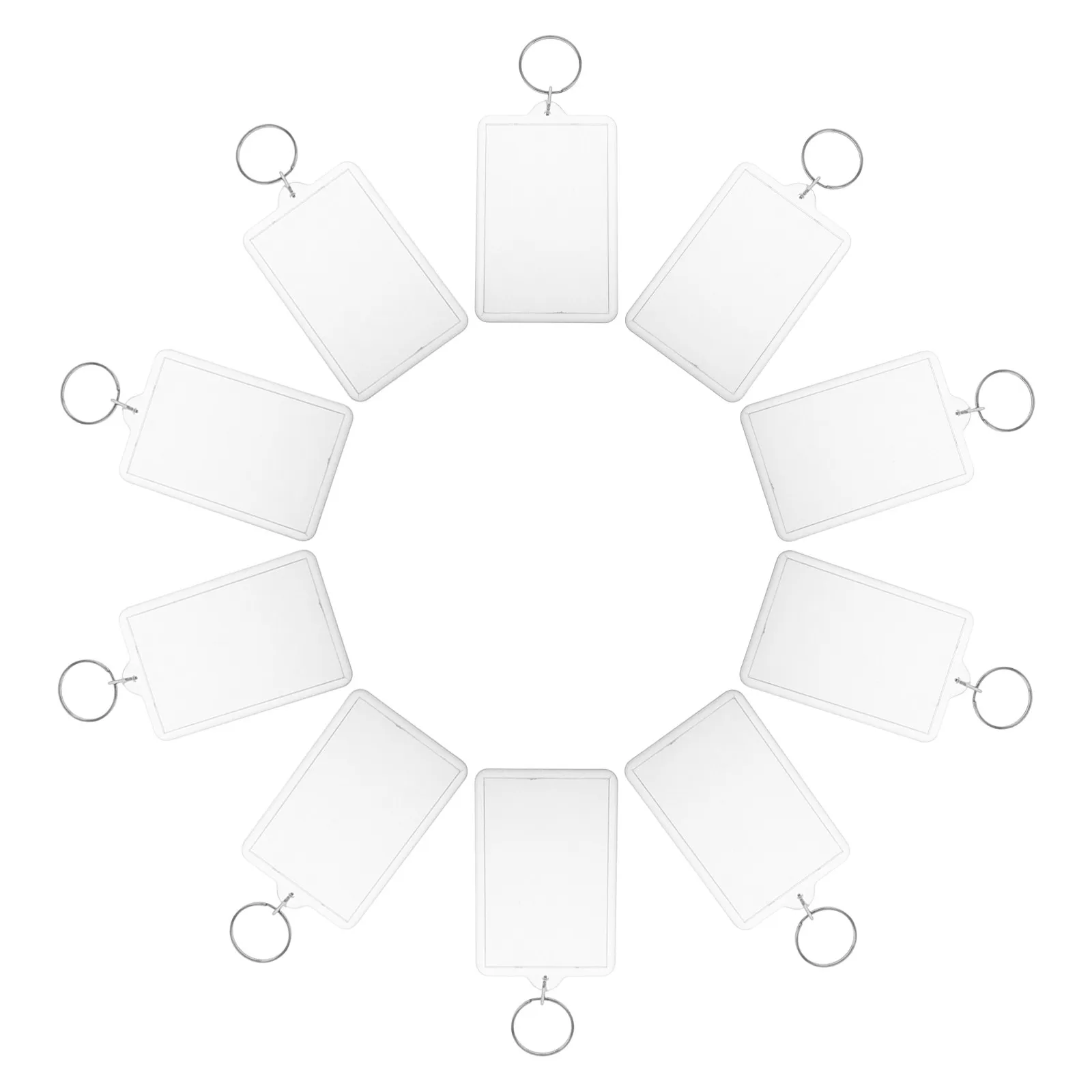 

50 шт. прозрачных пластиковых брелоков для фото, заготовки для персонализированных фоторамок-брелоков для выпускного и свадьбы