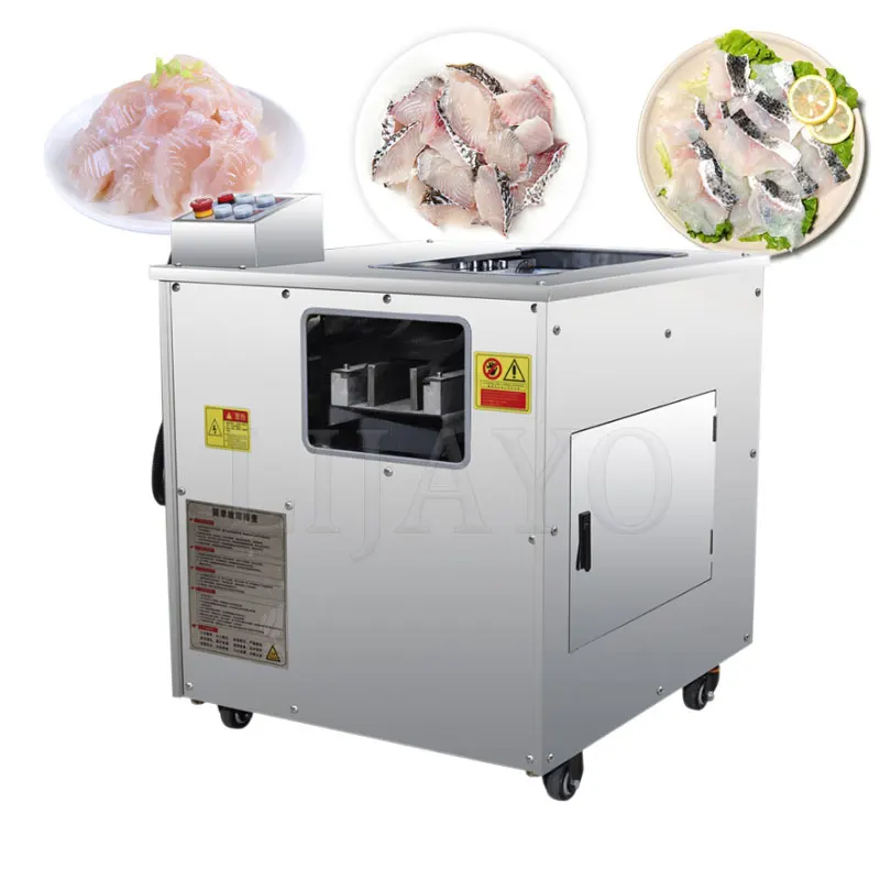 Commercial Electric Pickled Cabbage Fish Fillet Machine Grass Carp Salmon Slicer Oblique Cut Fish Fillet Machine