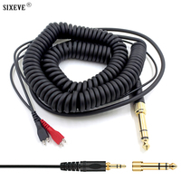 Audio Cable For Sennheiser HD25 HD545 HD565 HD535 HD580 HD600 HD650 HD660S 3.5mm 6.5mm Dual use Adapter Headphones Spring Wire