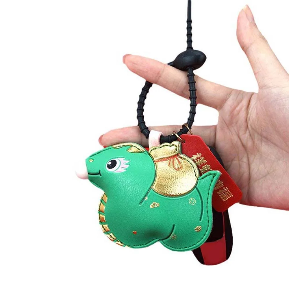 Zodiac Snake New Year Snake Keychain Backpack Decor Leather PVC Creative Snake Dolls Decoration 2025 Chinese New Year