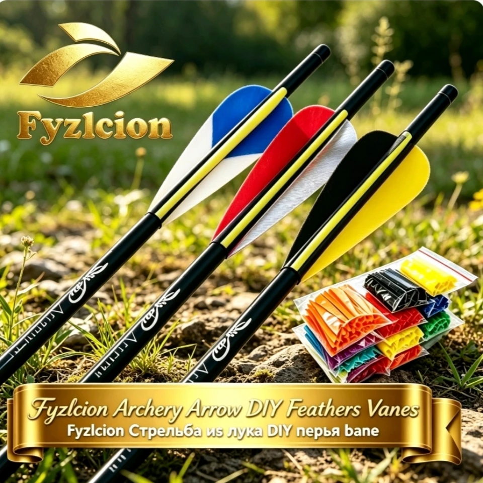 Fyzlcion 36pcs  3 Inch TPU Arrow Vanes Drop Shape Arrow Fletches Archery DIY Arrow Glue-on Feather Replacement for Carbon Fibe