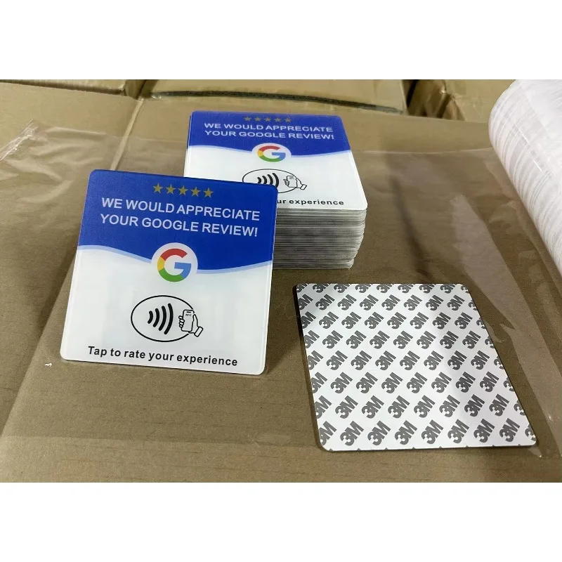 10pcs Google signboard card NFC Code Tap Business Desktop sticker Google Card Social Media RFID Card NFC Google Review Card