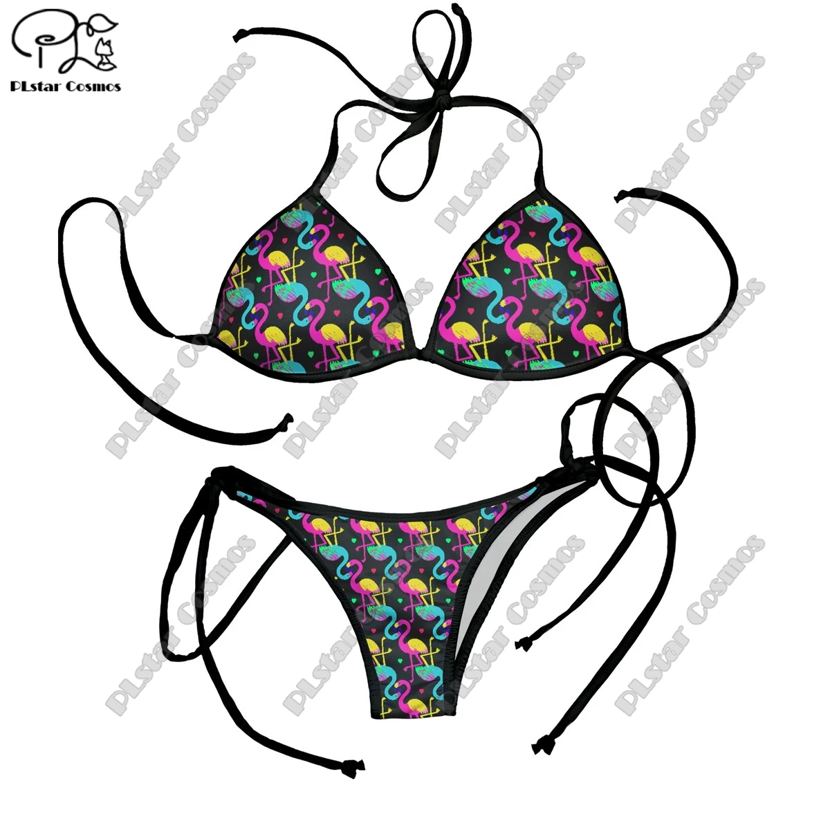 PLstar Cosmos Bikini de 2 piezas Bikini 3D completamente estampado Verano Mujer Bikini Traje de baño para mujer Traje de baño sexy Conjuntos de bikini 2