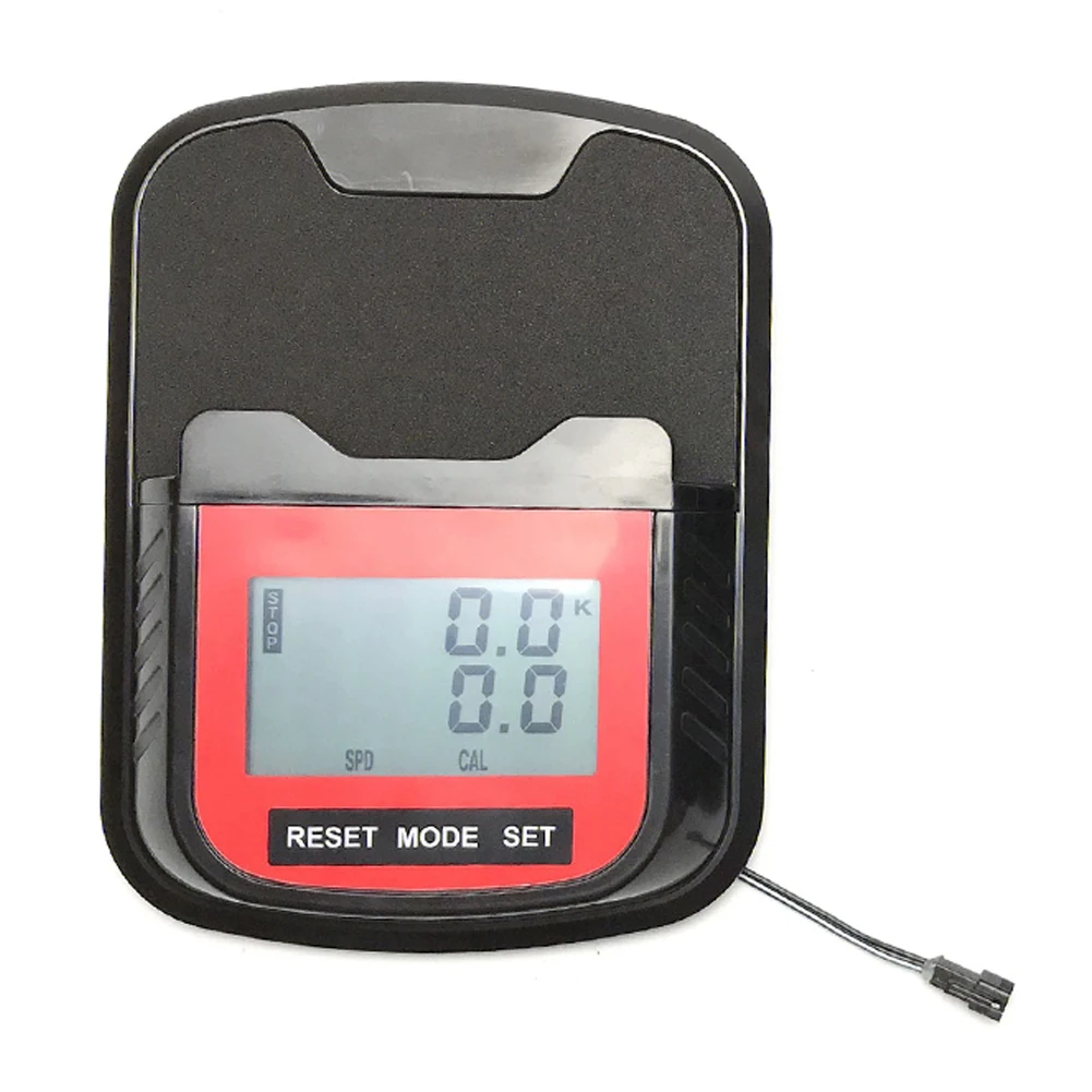 Exercise Bike Digital Speedometer With 2-pin SM Connector For Stationary Bike Rowing Machine And Top Phone Holder