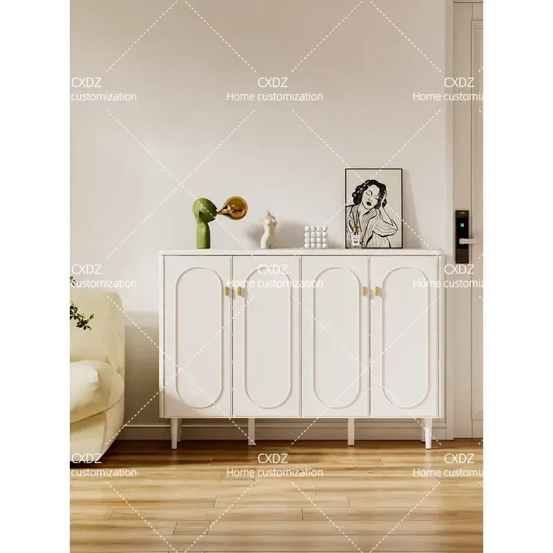Cream Style Shoe Cabinet for Home Entryway 2026 New Modern Simple Living Room Storage Integrated Entrance Cabinet High End