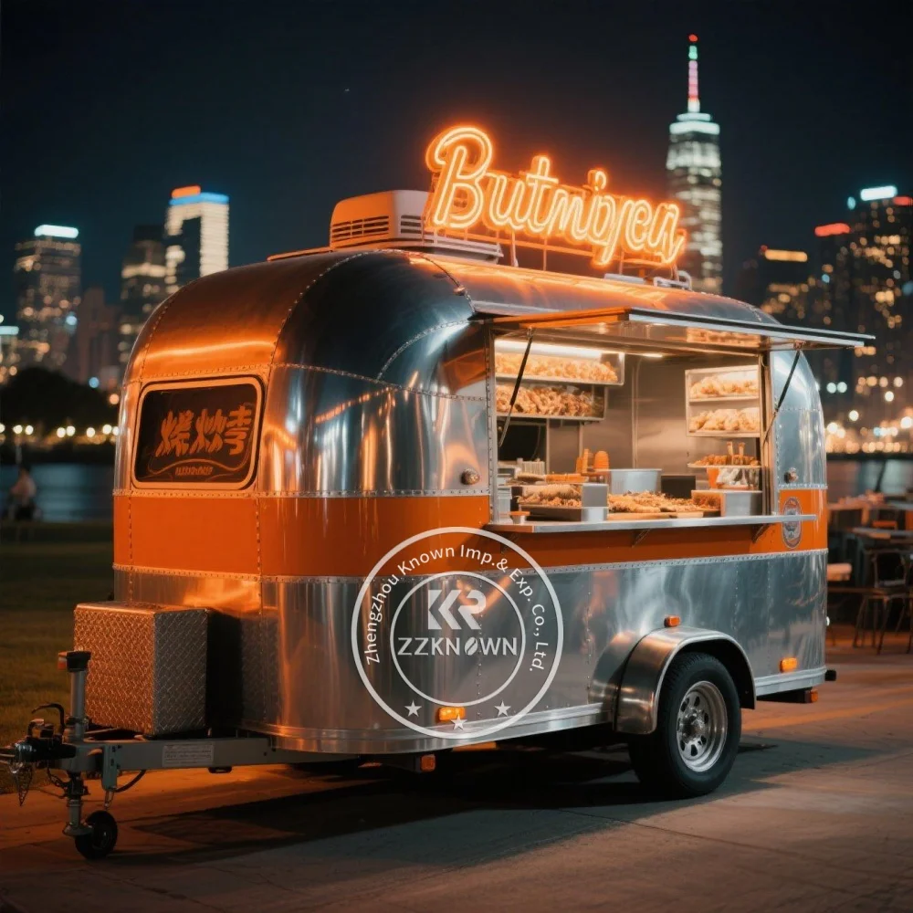 رائجة البيع مقطورة الوجبات السريعة المتنقلة شاحنة الشارع تقديم الطعام للولايات المتحدة الأمريكية الفولاذ المقاوم للصدأ شاحنة القهوة المطاعم المخابز مقطورة