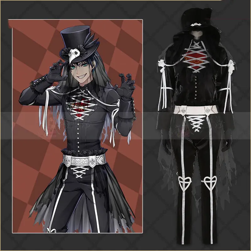 Game Twisted Wonderland HEARTSLABYUL cos Red Heart Riddle Ace Cater Halloween clothes cosplay full set customize costume