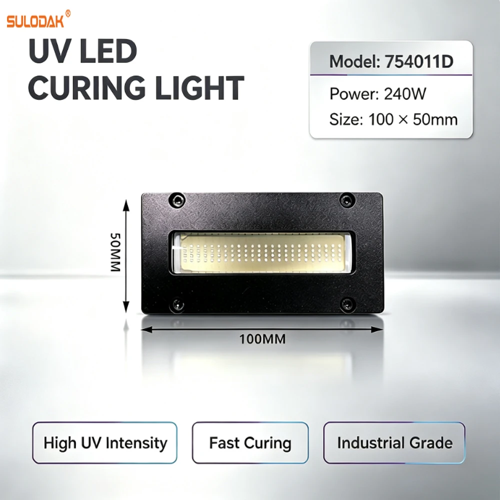 7540 395nm UV LED Curing Lamp for Ricoh G5 G6 Printer, UV Resin / PCB Solder Mask / OCA Glue Drying Light