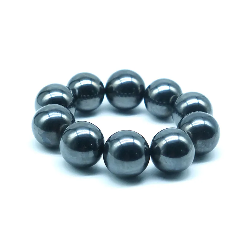 30mm Strong Magnetic Large Big Round Magnet Ball Beads Bracelet Stress Relieving Stone Natural Hematite DIY Home Decoration Gift - view 6