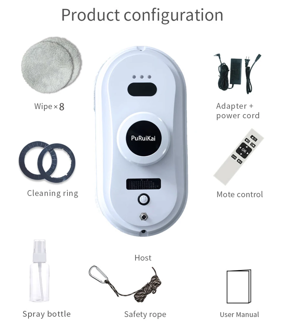 Pulizia della finestra della famiglia Robot aspirapolvere telecomando intelligente elettrico lavavetri Robot tergicristallo