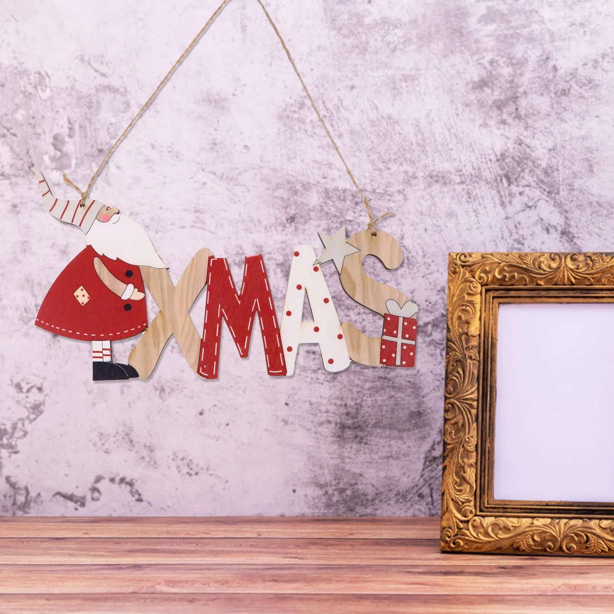 2 قطعة علامة خشبية معلقة عيد الميلاد باب ديكور الاطفال هدية عيد الميلاد مجلس الخشب الجدار الديكور احتفالي حلية قلادة الرياح الرنين المنزل