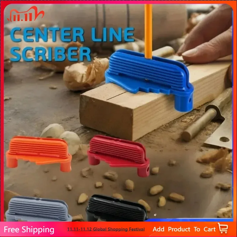 

Center line Gauge Finder Center Scriber Carpenter Woodworking Tools Marking Centerline Gauge Wooden Mark Marker Locator Scribe