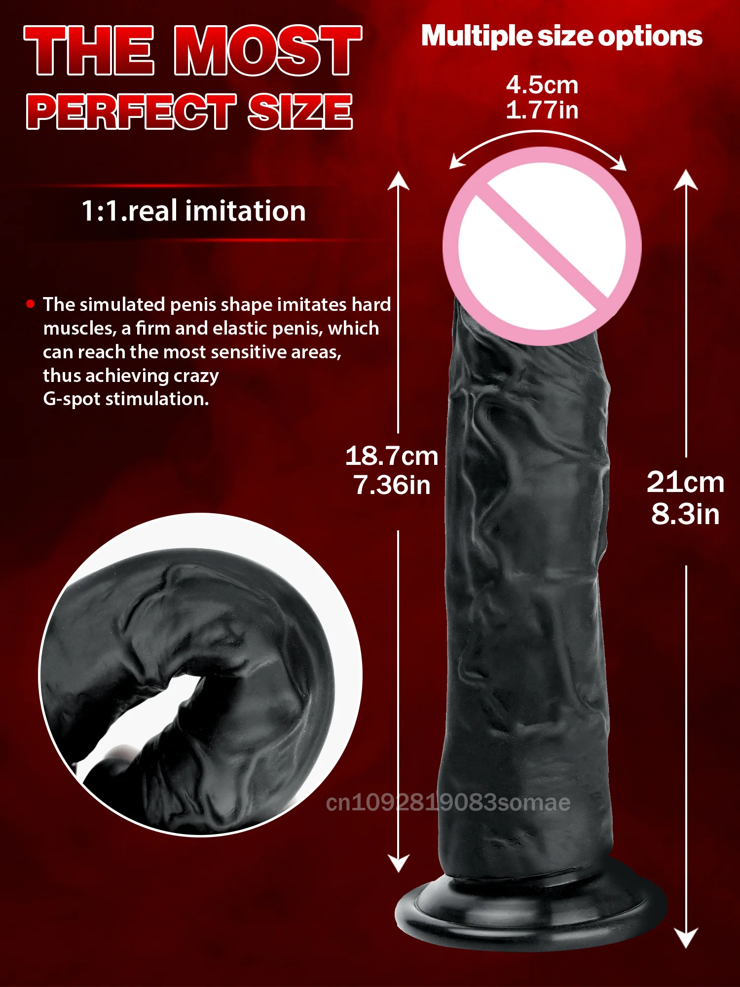 Realistic Dildo for Women Silicone Beginner G-spot Anal Stimulation Dildo with Strong Suction Cup for Adult Sex Toy Masturbator - Image 5
