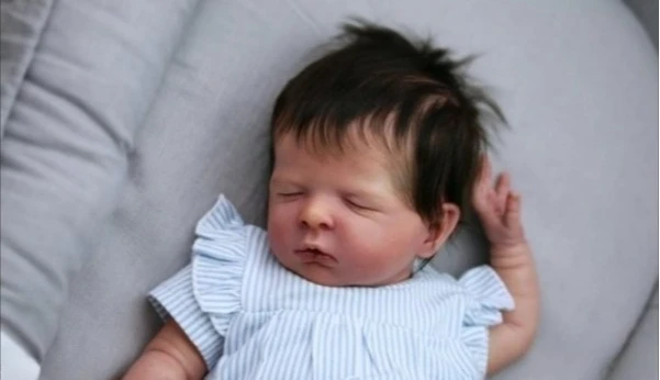 

NPK 19'' Unfinished Doll Parts Reborn Dolls Kit Luisa Painted Doll Kit with Hand Rooted Hair Lifelike Doll