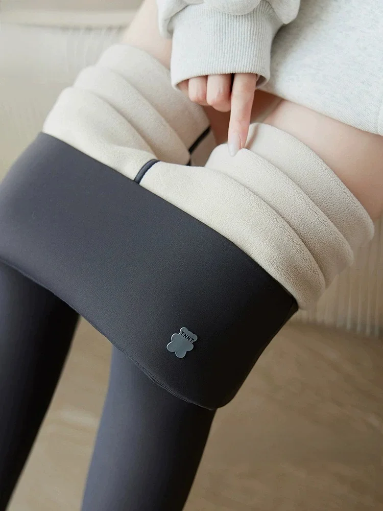 

Thiened Fce Women's Yoga Fitn Pants High Waist Leggings Long Trousers Autumn Winter Outerwear ark ape Boting