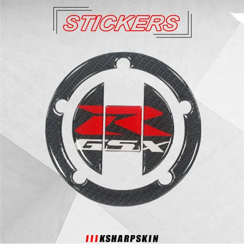 Imagen 1 del producto Accesorios para motocicleta, cubierta de tanque de combustible de fibra de carbono 3D, pegatinas protectoras decorativas impermeables adecuadas para SUZUKI GSXR