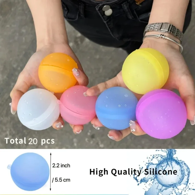 6pcs Reusable Water Bomb Balloons Outdoor Activities Toys Pool Beach Bath Water Fight Fun Balls Party Games Kids Birthday Gifts